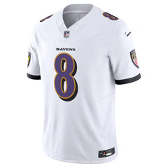 Baltimore Ravens #8 Jackson Black & White Football Jersey – 2025 Fan Gear