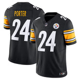 Pittsburgh Steelers Joey Porter Jr #24 Black NFL Game Jersey Top