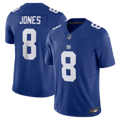 New York Giants Daniel Jones #8 Blue NFL Football Game Jersey Top