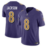 Baltimore Ravens Lamar Jackson #8 Men’s Purple Game Jersey – 2025 NFL