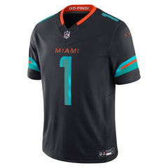 Miami Dolphins Black #1 Tagovailoa Men’s Football Jersey Game Day Fan