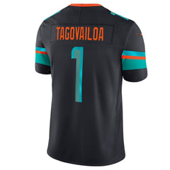 Miami Dolphins Black #1 Tagovailoa Men’s Football Jersey Game Day Fan
