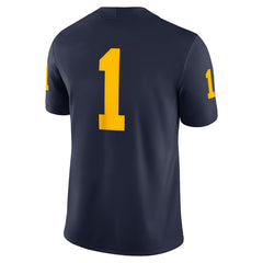 Michigan Wolverines Navy Maize Football Jersey Number 1 Game Day Shirt