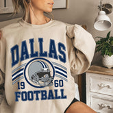Dallas Football Sweatshirt, Women's Football Fan Crewneck, Retro Dallas Football Gift for Women, Dallas Clothing, Football Sweatshirt