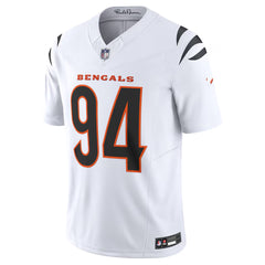 A white football jersey with the number 94 and the word "BENGALS" printed on it.