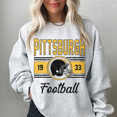 Pittsburgh Retro Gift For Him, Vintage Pittsburgh Football Sweater, Pittsburgh Football Sweatshirt For Women, Pittsburgh Football Crewneck