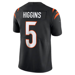 A black jersey with the name "HIGGINS" and the number "5" printed on it.
