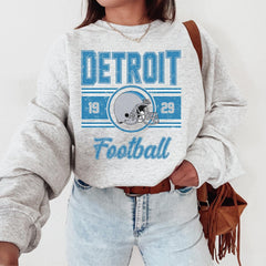 Detroit Football Women's Gift, Detroit Football Retro Sweater, Vintage Detroit Sweatshirt For Women, Detroit Football Crewneck For Her
