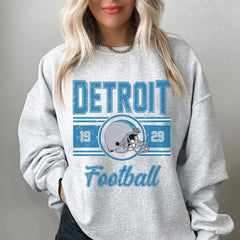 Detroit Football Women's Gift, Detroit Football Retro Sweater, Vintage Detroit Sweatshirt For Women, Detroit Football Crewneck For Her