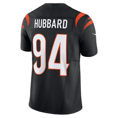 A black and orange football jersey with the name "HUBBARD" and the number "94" printed on the back.