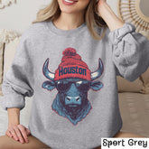 Vintage Houston Football Sweatshirt, Trendy Fan Gifts, Game Day Crewneck, Retro Texans Apparel, Team Wear, Trendy Gift, Football Fan