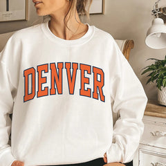 Women's Denver Football Crewneck Sweatshirt, Denver Retro Football Sweatshirt for Women, Denver Football Gift, Denver Football Sweater