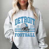 Detroit Football Sweatshirt For Him, Vintage Detroit Sweater, Detroit Football Retro Gift, Detroit Gift For Her, Detroit Football Crewneck