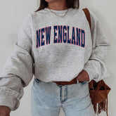Women's New England Football Crewneck, New England Retro Football Sweatshirt, New England Football Gift, New England Football Sweater