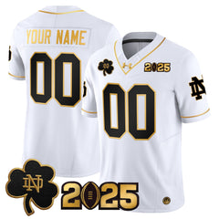 Notre Dame 2025 Football Custom White Jersey | Personalized Fan Shirt