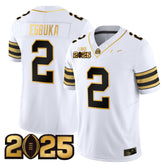 Ohio State Buckeyes #2 Egbuka Jersey 2025 White NCAA Football Uniform