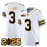 Ohio State Buckeyes #3 Williams Jersey 2025 White NCAA Game Day Shirt