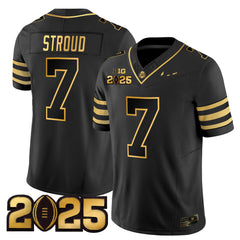 Ohio State Buckeyes #7 Stroud Jersey 2025 Black Alternate Football Shirt