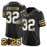 Ohio State Buckeyes #32 Henderson Jersey 2025 Black NCAA Team Uniform