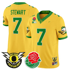 Oregon Ducks Stewart #7 Jersey Rose Bowl 2025 NCAA Football Shirt