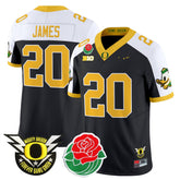 Oregon Ducks James #20 Black Jersey Rose Bowl 2025 NCAA Football
