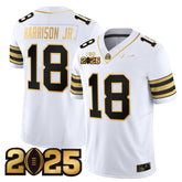 Ohio State Buckeyes #18 Harrison Jr Jersey 2025 White NCAA Game Shirt