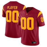 USC Trojans #00 Custom Football Jersey Cardinal Gold NCAA Game 2025