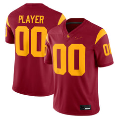 USC Trojans #00 Custom Football Jersey Cardinal Gold NCAA Game 2025