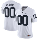 Penn State Nittany Lions Custom Football Jersey 2025 White Navy 00