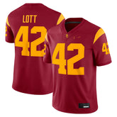 USC Trojans Ronnie Lott #42 Cardinal NCAA Football Alumni Jersey