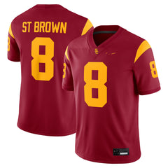 USC Trojans Amon Ra St Brown #8 Cardinal NCAA Football Jersey 2025