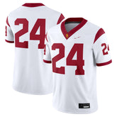 USC Trojans #24 White NCAA College Football Game Day Jersey 2025
