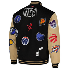 Teepact NBA FISLL All Logo Aviator Wool Varsity Jacket