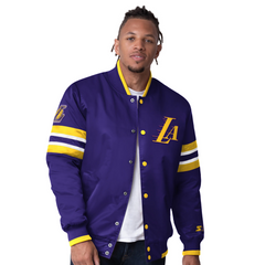 Teepact Los Angeles Lakers NBA Full-Snap Varsity Jacket