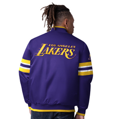 Teepact Los Angeles Lakers NBA Full-Snap Varsity Jacket