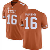 T.Longhorns Orange Football Jersey #16 Arch Manning Style 2025