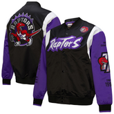 Teepact Toronto Raptors Mitchell & Ness Unisex Vintage Team Origins Satin Full-Snap Jacket