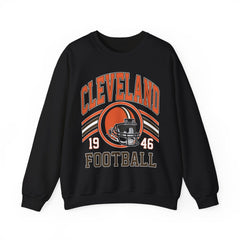 Cleveland Football Sweatshirt, Football Fan Crewneck, Retro Cleveland Football Gift for Women, Cleveland Clothing, Football Sweatshirt