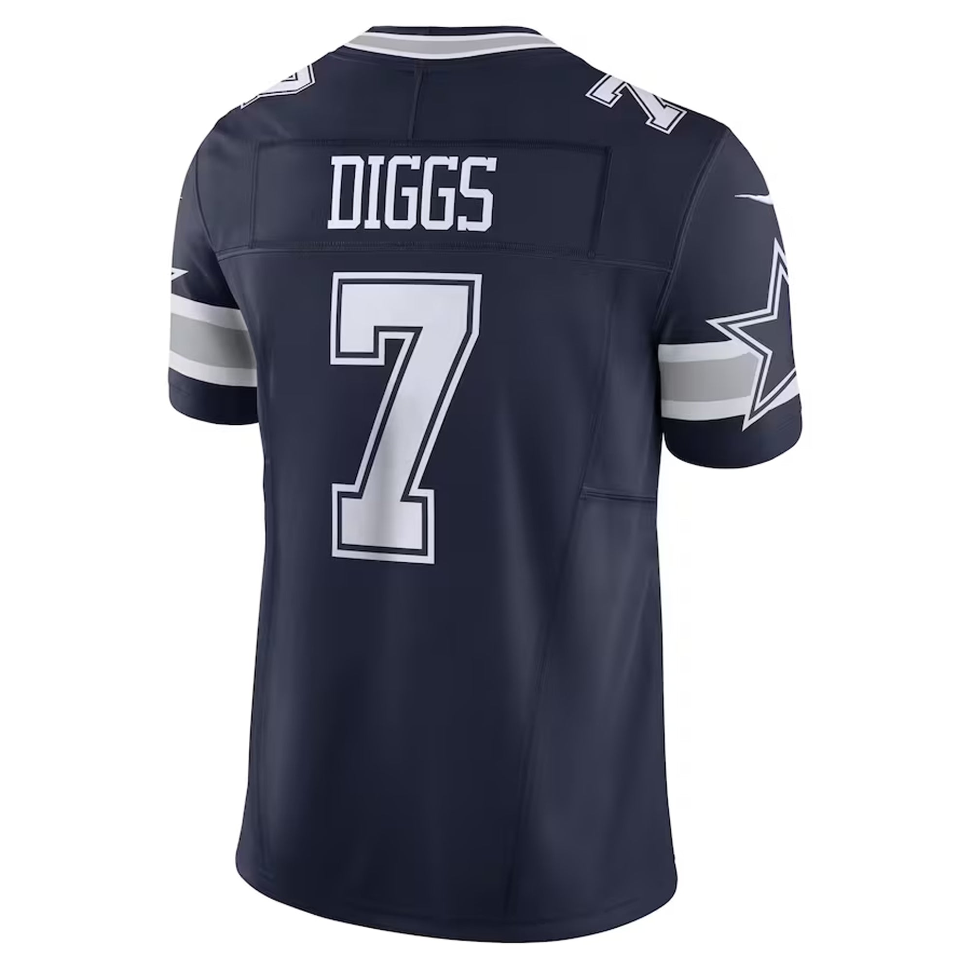 A navy blue football jersey with the name 'DIGGS' and the number '7' printed on it.