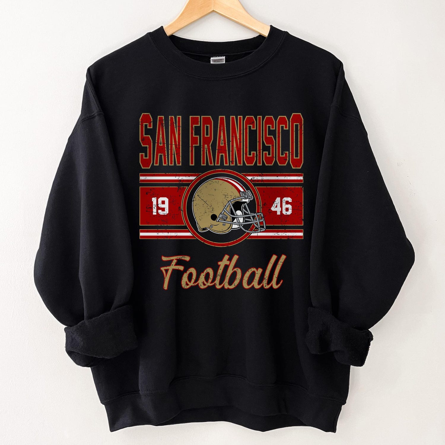 Vintage San Francisco Sweatshirt For Him, San Francisco Football Gift, Retro San Francisco Football Sweater, San Francisco Crewneck for Her