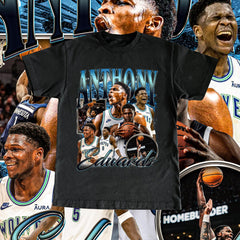 Vintage Anthony Edwards Tee - AE High Quality T Shirt Custom Vintage Design Basketball Fan Gift Shirt