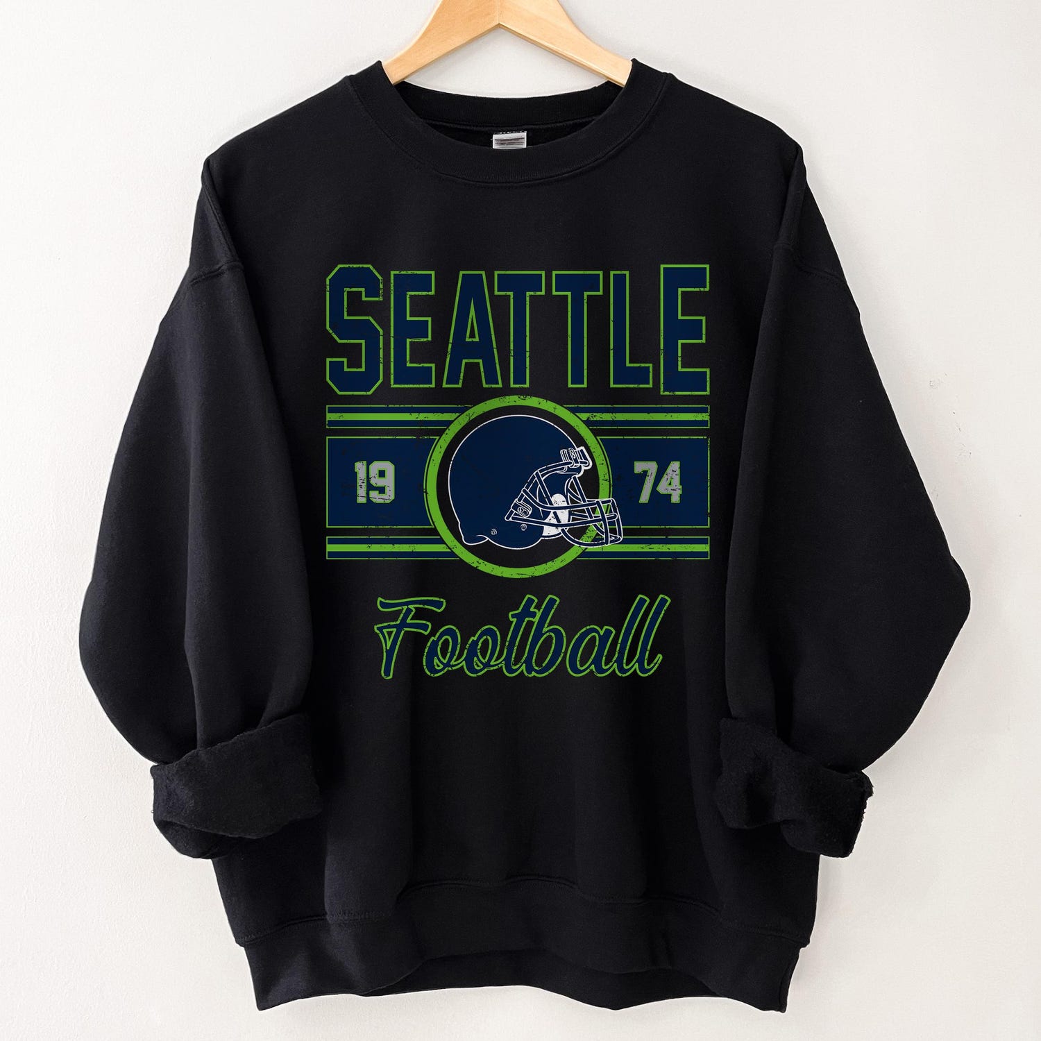 Seattle Football Women's Gift, Seattle Football Retro Sweater, Vintage Seattle Sweatshirt For Women, Seattle Football Crewneck For Her