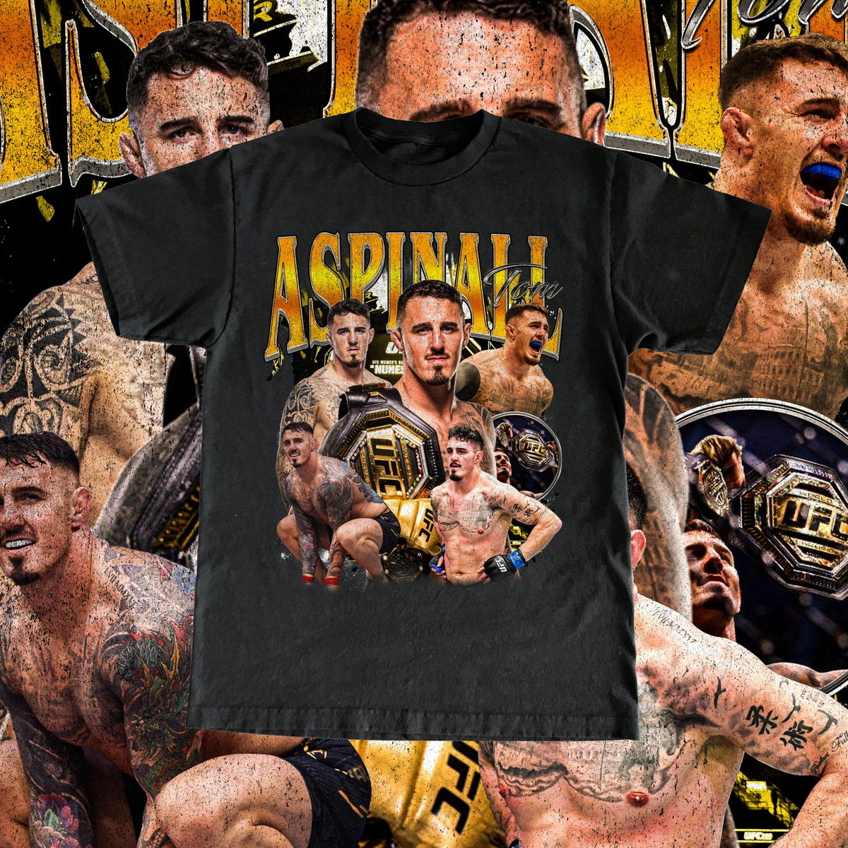 Tom Aspinall T Shirt High Quality Print - Interim Champion UFC Fan Custom Vintage Design