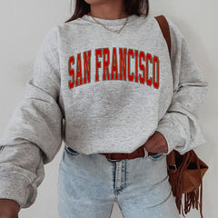 Women's San Francisco Football Crewneck, San Francisco Retro Football Sweatshirt, San Francisco Football Gift, San Francisco Sweater