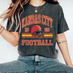 Kansas City Football Gift For Her, Kansas City Retro Football Shirt, Vintage Kansas City Football Tee, Kansas City Football Men's T-Shirt