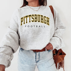 Retro Pittsburgh Football Sweater, Pittsburgh Football Vintage Crewneck, Pittsburgh Men's Sweatshirt, Pittsburgh Football Gift For Her