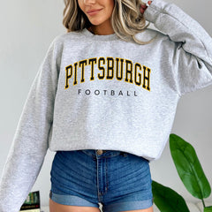 Retro Pittsburgh Football Sweater, Pittsburgh Football Vintage Crewneck, Pittsburgh Men's Sweatshirt, Pittsburgh Football Gift For Her