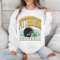 Pittsburgh Vintage Gift For Him, Pittsburgh Football Sweatshirt For Her, Retro Pittsburgh Football Crewneck, Pittsburgh Football Sweater