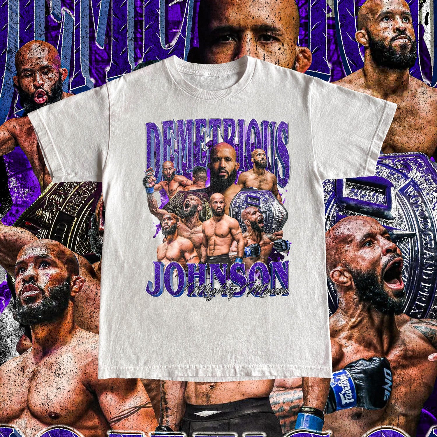 Demetrious Johnson High Quality T Shirt UFC Fan Mighty Mouse Custom Vintage Design