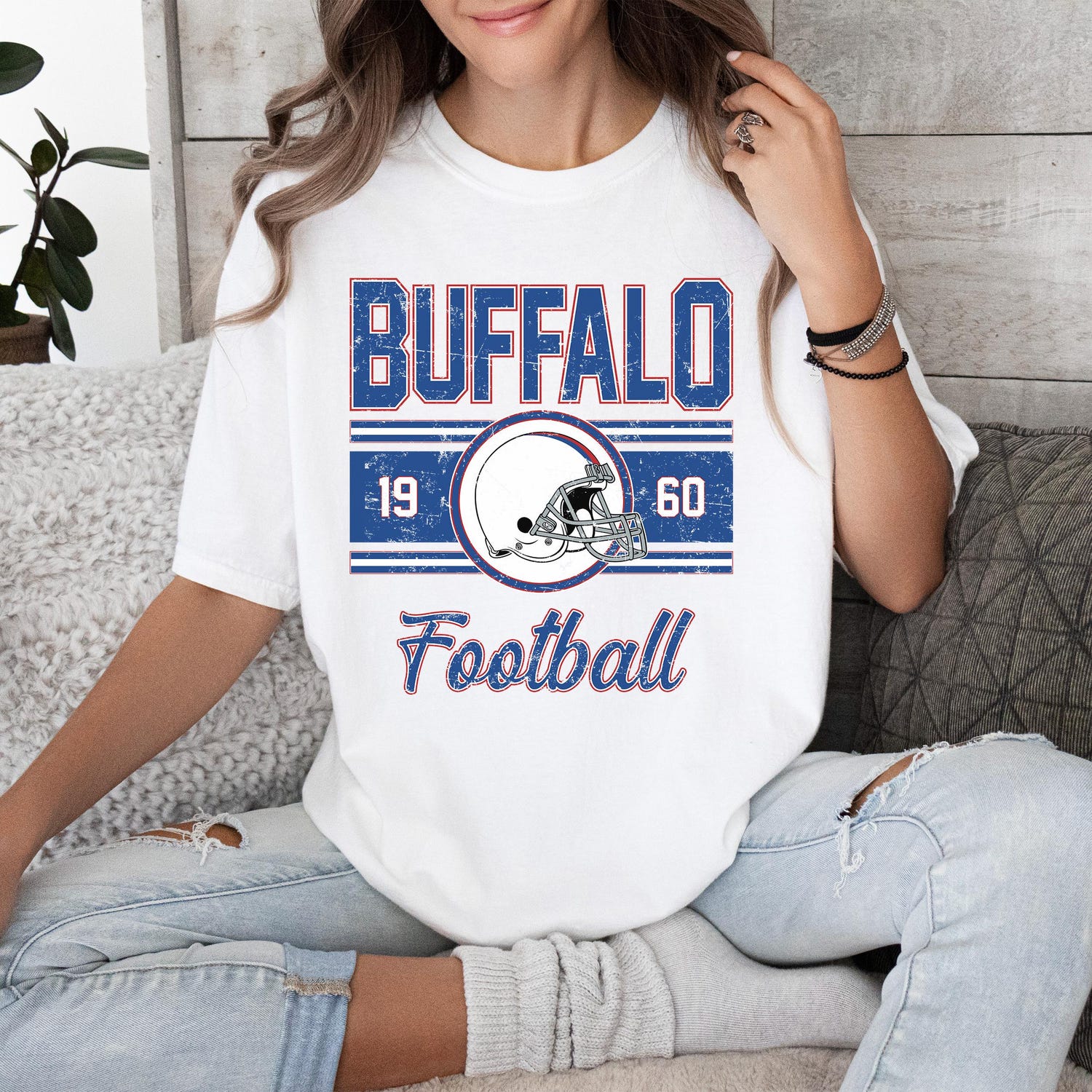 Buffalo Football Women's Gift, Buffalo Football Retro T-Shirt For Him, Buffalo Football Tee For Women, Buffalo Football Vintage Men's Shirt